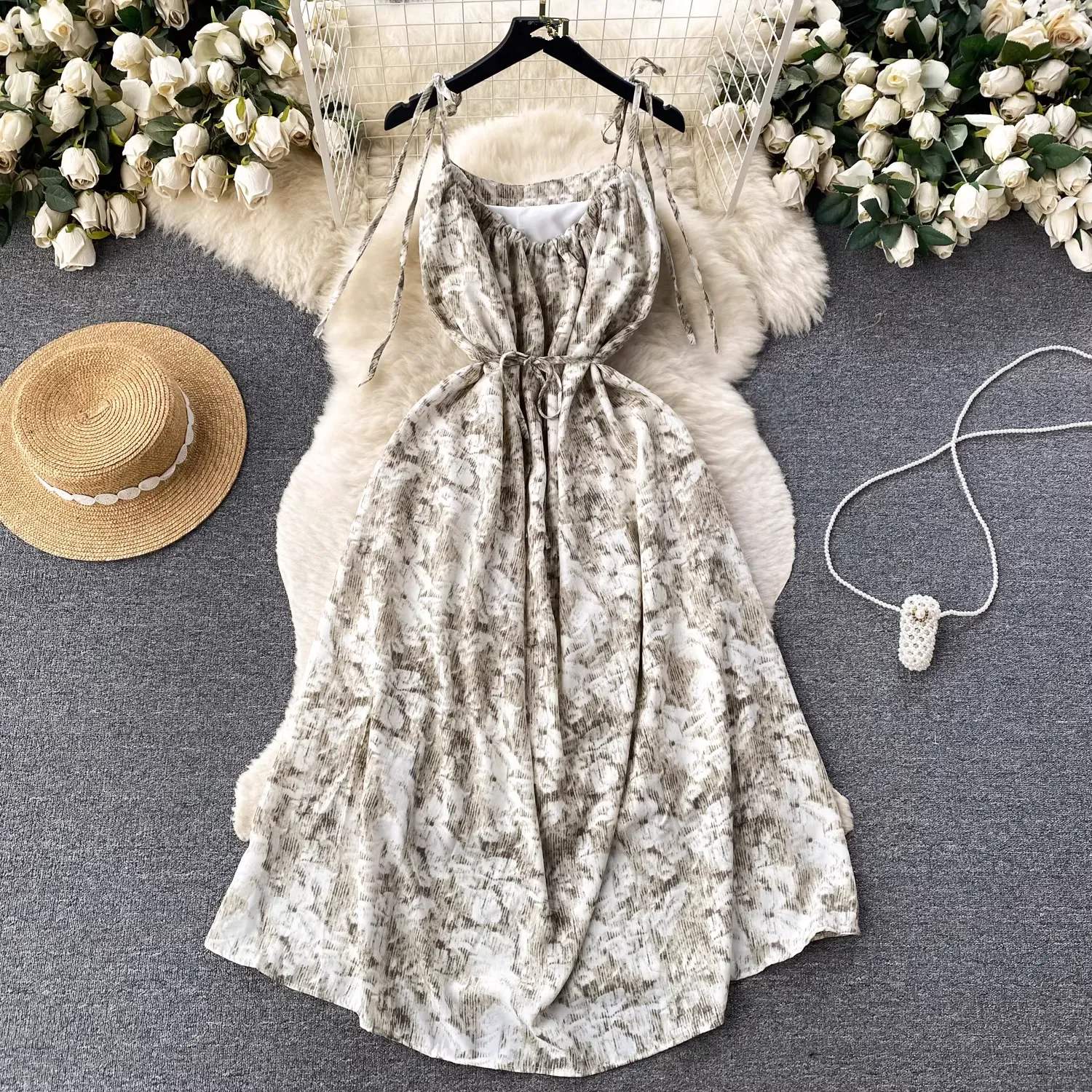 Women's summer bohemian ethnic style printed dress