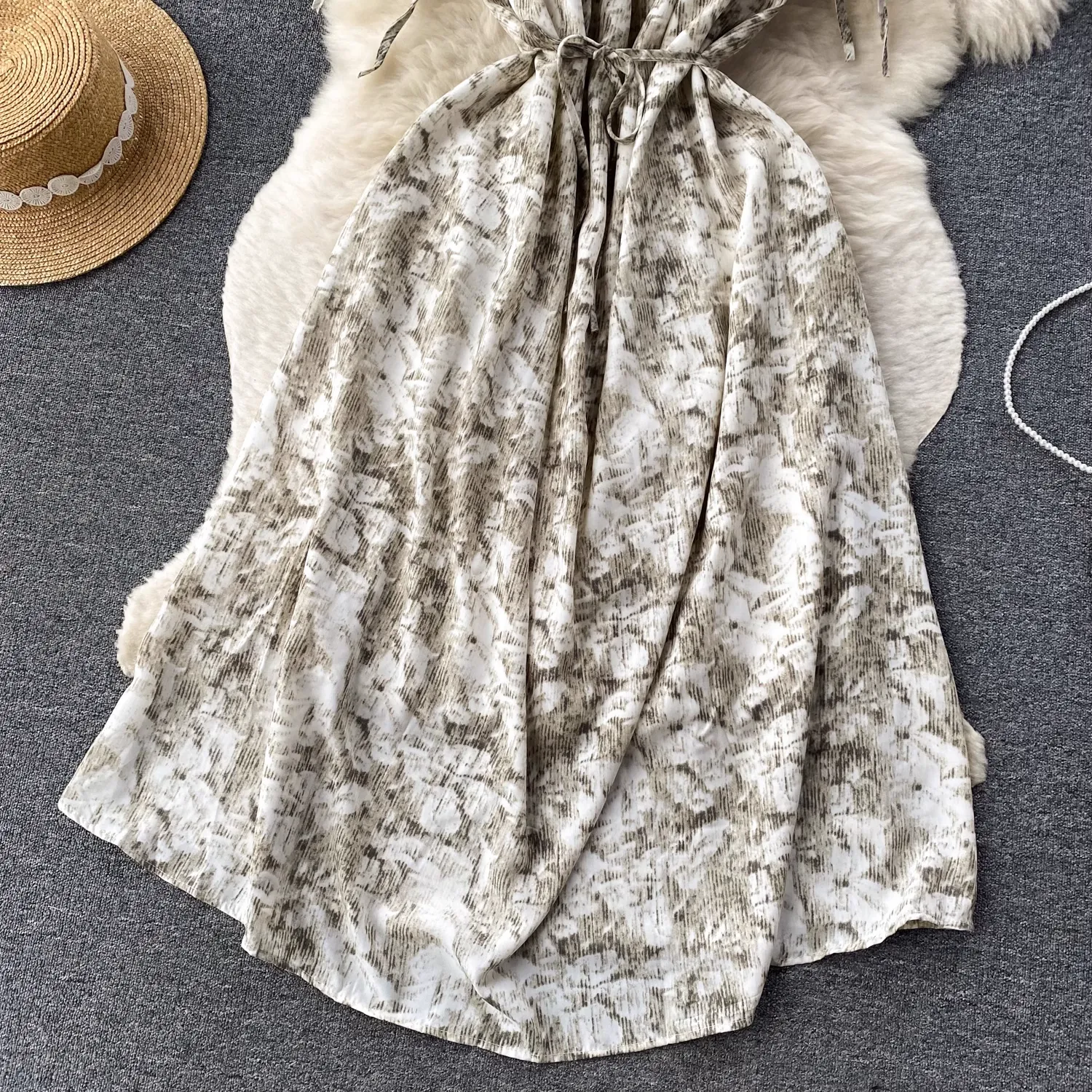 Women's summer bohemian ethnic style printed dress