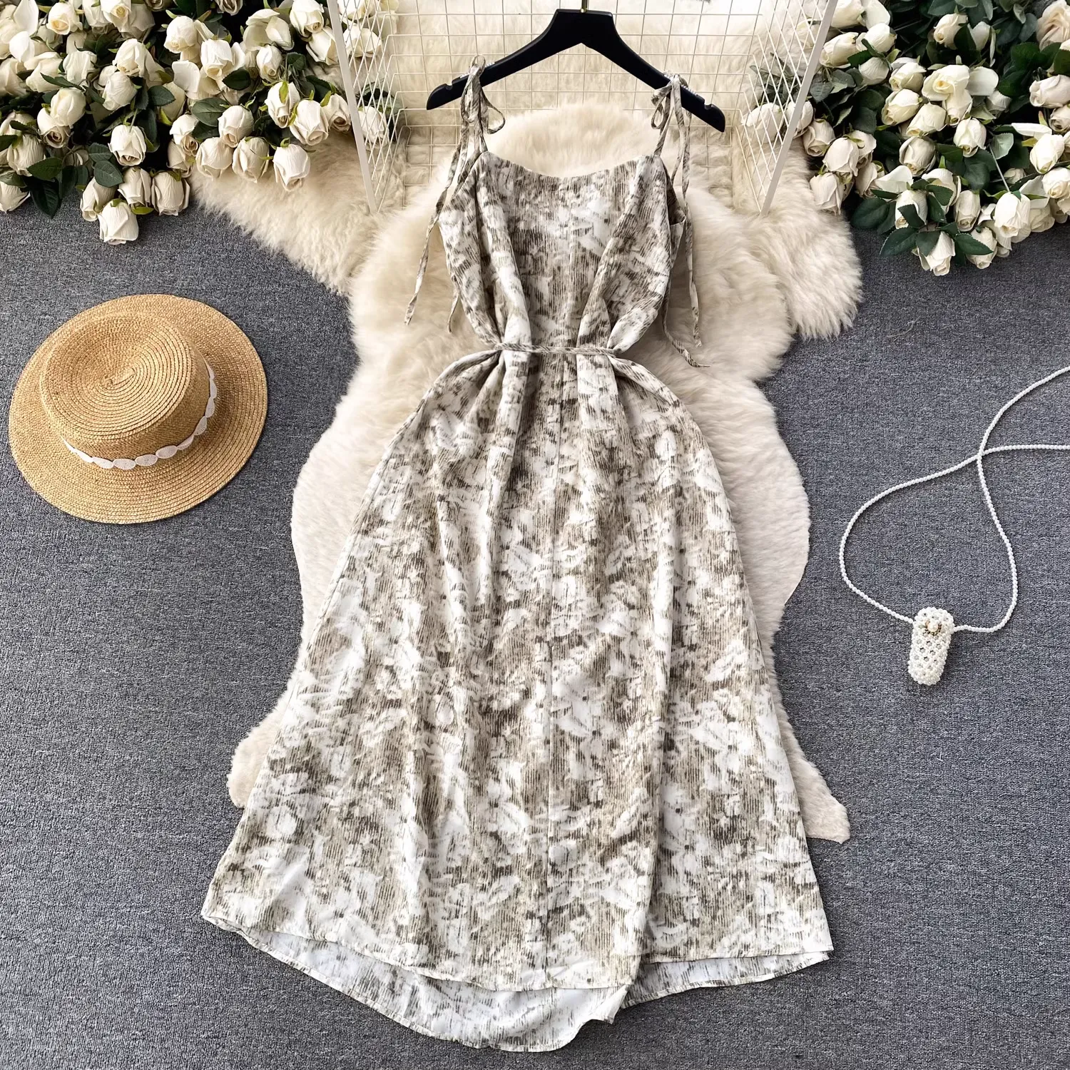 Women's summer bohemian ethnic style printed dress