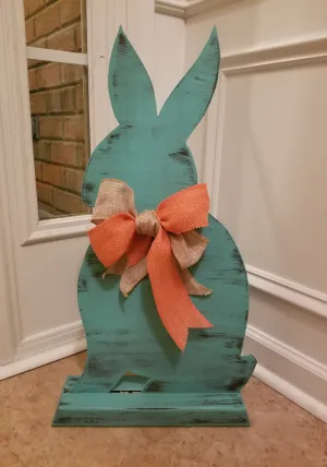 Wood Bunny with Stand 24"