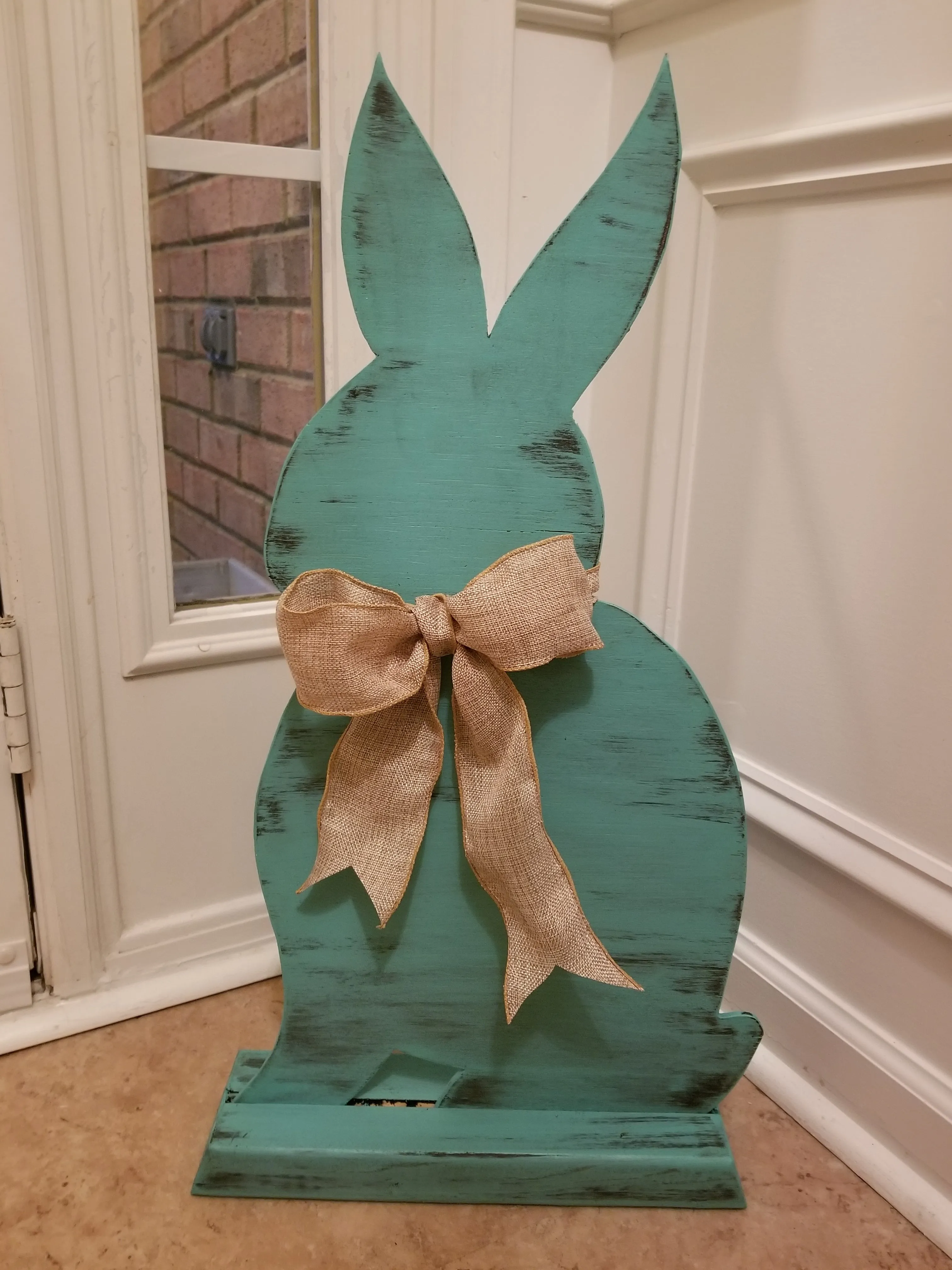 Wood Bunny with Stand 24"