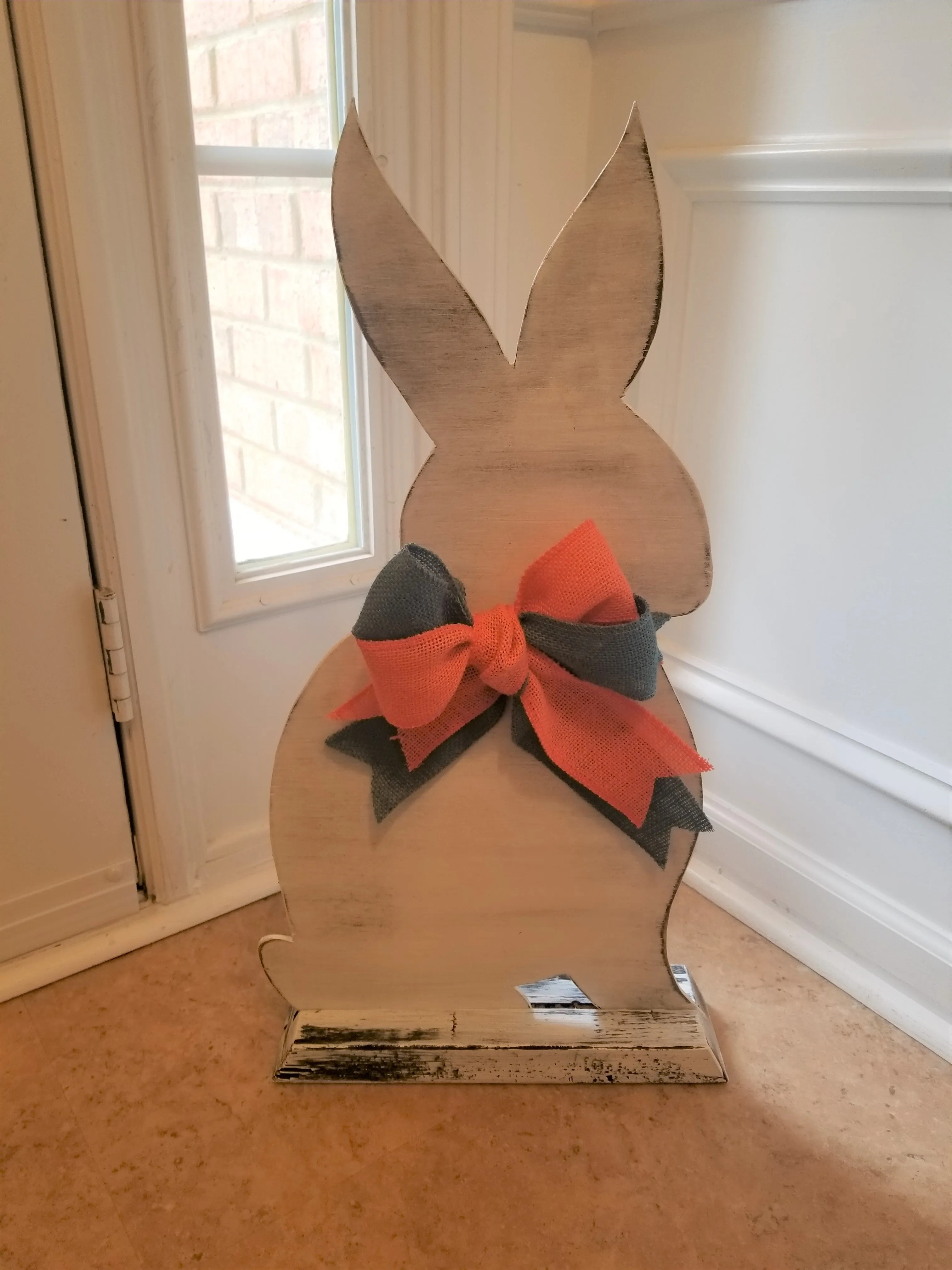 Wood Bunny with Stand 24"
