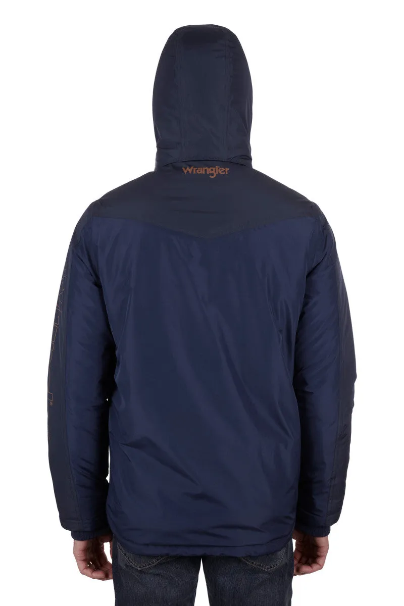 WRANGLER MENS MURPHY WATERPROOF JACKET NAVY