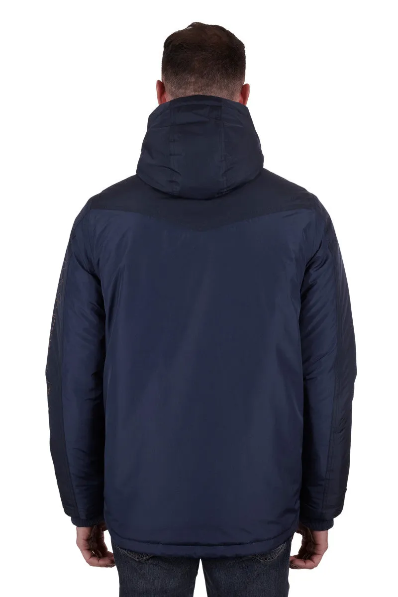 WRANGLER MENS MURPHY WATERPROOF JACKET NAVY