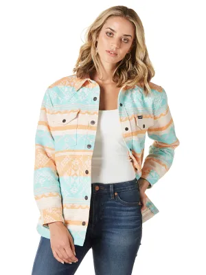 Wrangler Women's Retro Southwestern Aztec Print Shacket