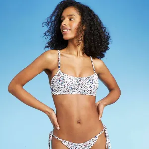 Xhilaration Women's Smocked Bralette Bikini Top
