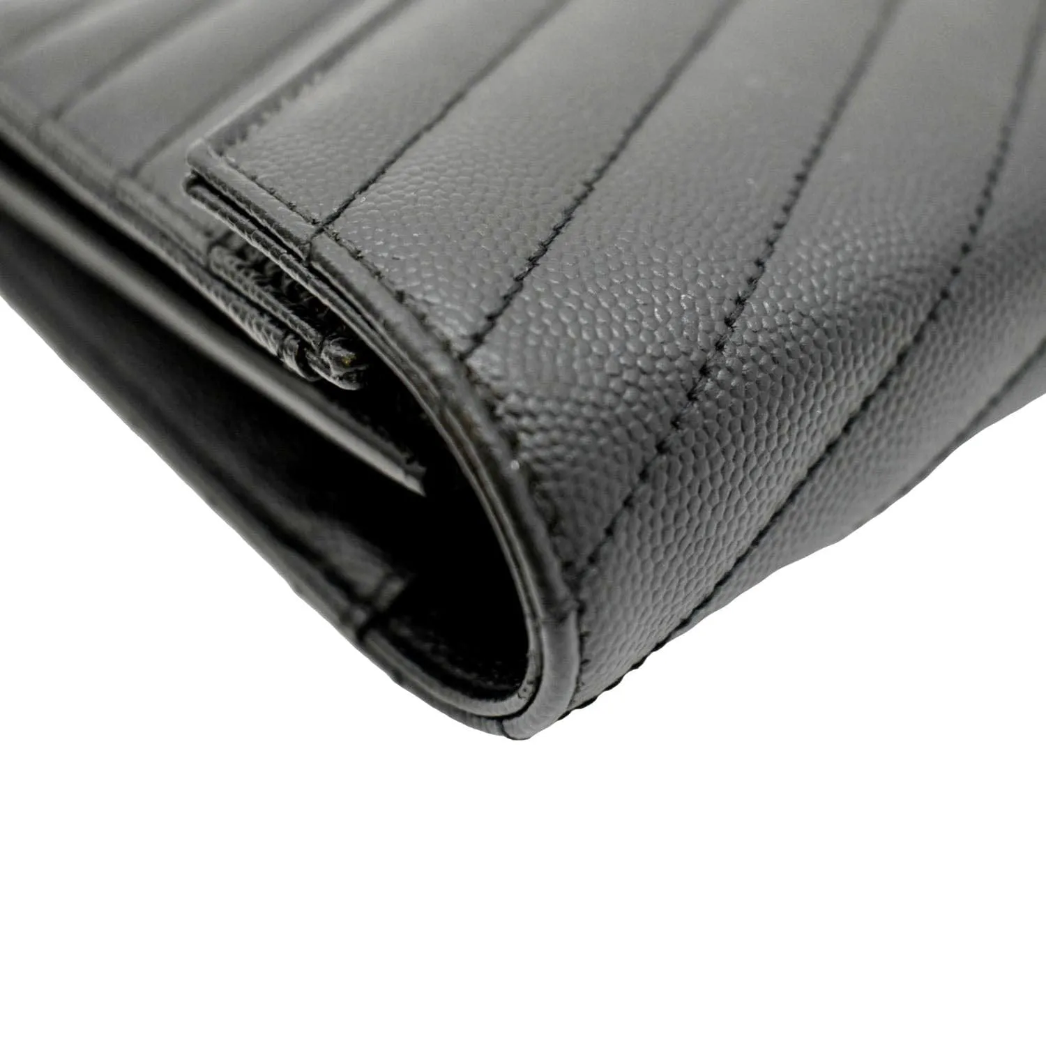 YVES SAINT LAURENT Cassandre Matelasse Chain Wallet Crossbody Bag Black