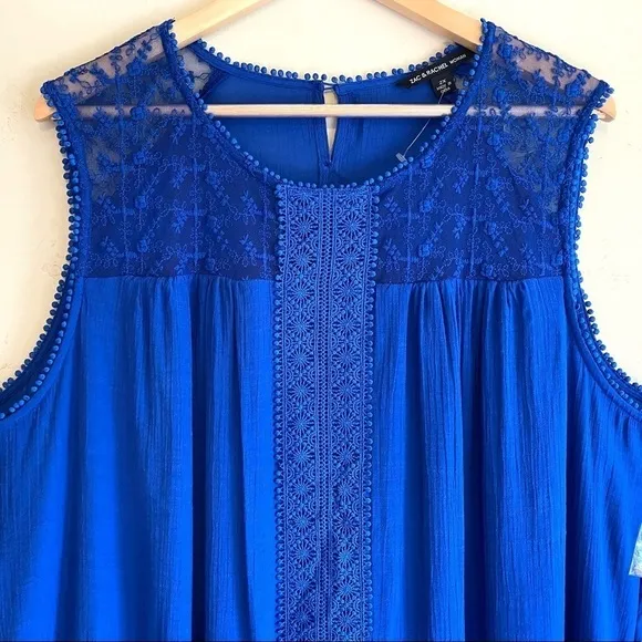 ZAC &amp; RACHEL Sleeveless Flowy Lace Mini Dress Size 2X NWT