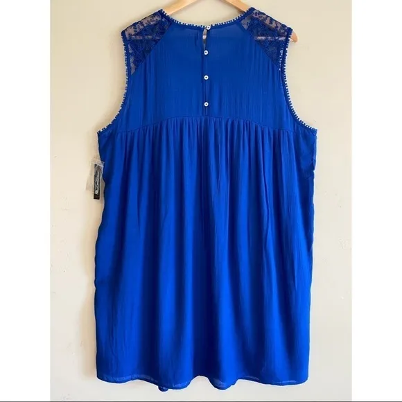 ZAC &amp; RACHEL Sleeveless Flowy Lace Mini Dress Size 2X NWT