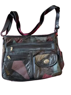 Zeca Vintage Patchwork Leather Shoulder Bag