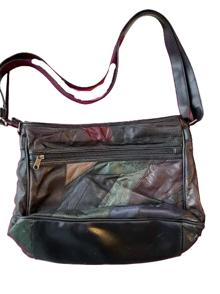 Zeca Vintage Patchwork Leather Shoulder Bag