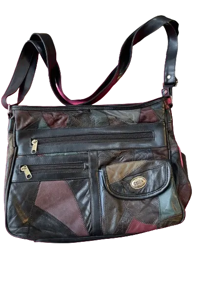 Zeca Vintage Patchwork Leather Shoulder Bag