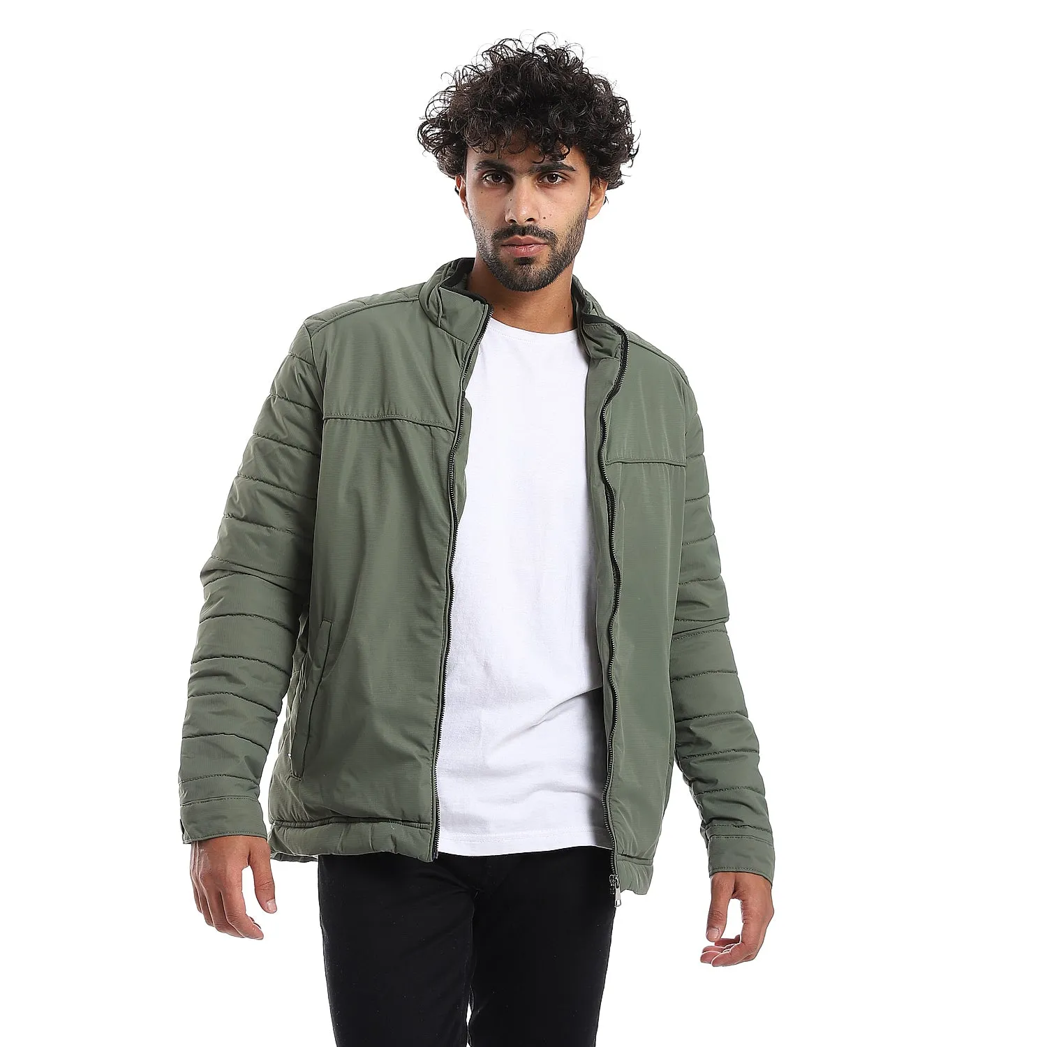 zipper_closure_quilted_pattern_jacket_-_olive_green