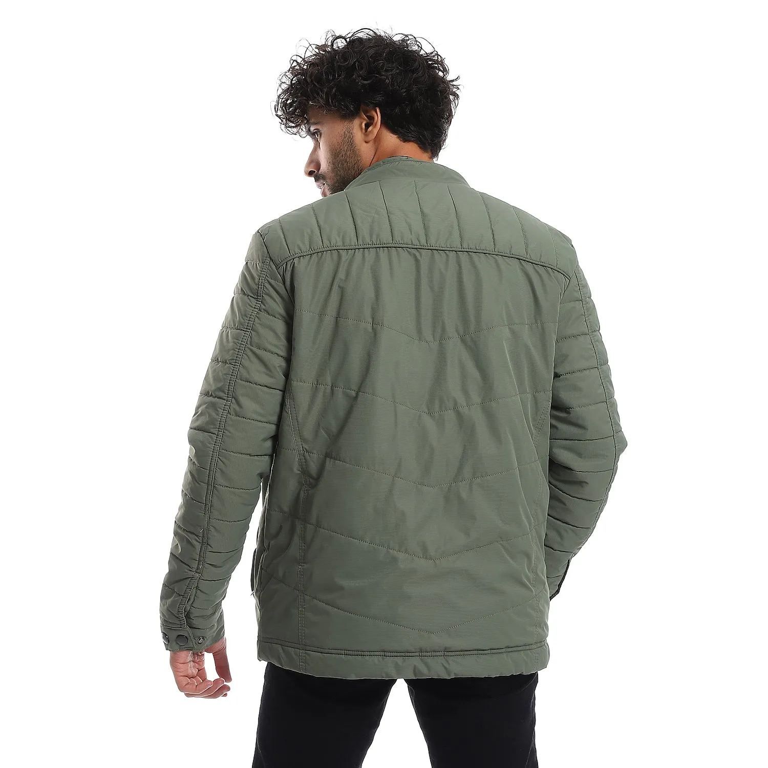 zipper_closure_quilted_pattern_jacket_-_olive_green
