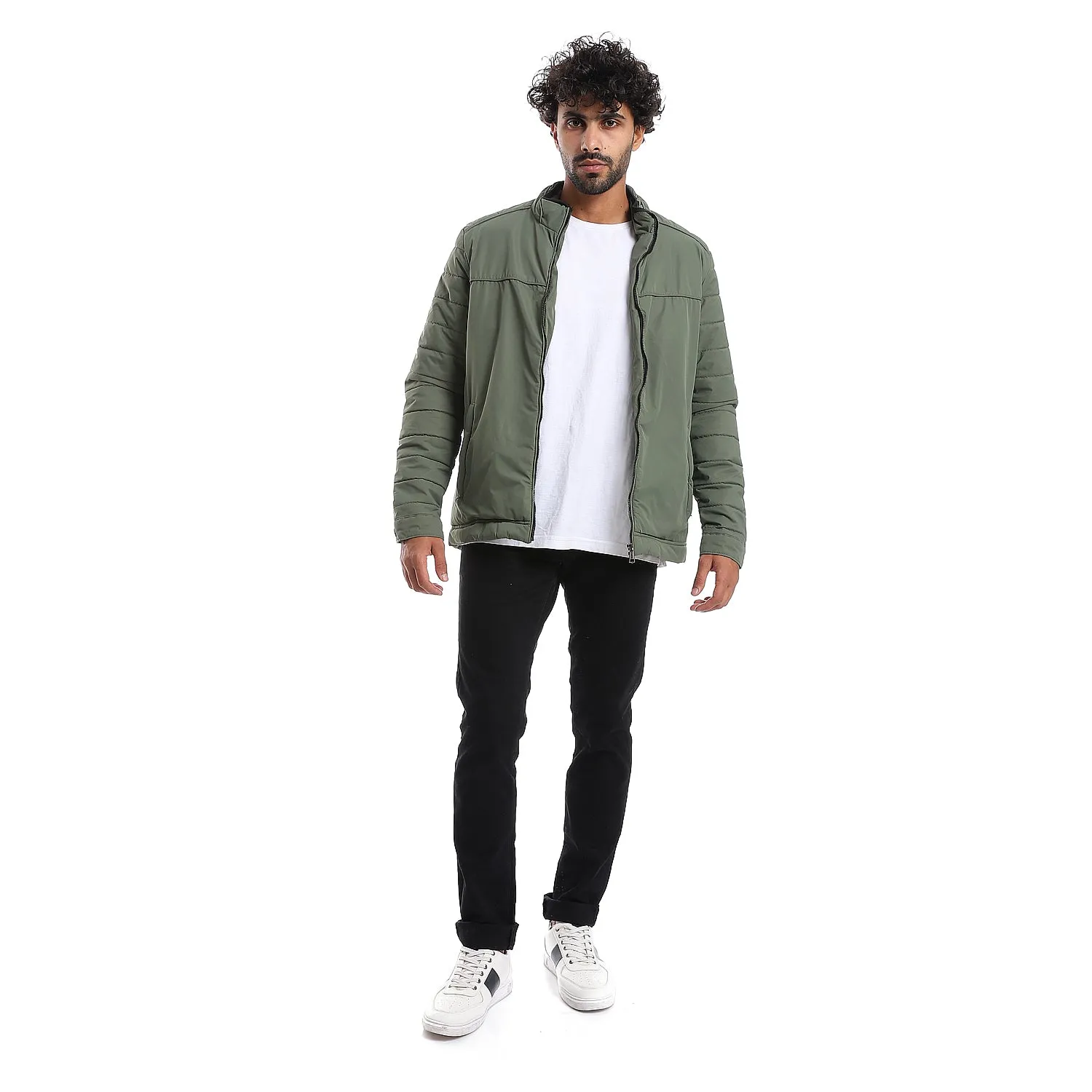 zipper_closure_quilted_pattern_jacket_-_olive_green