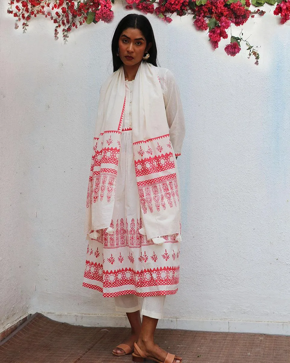 Zubeira Blockprinted Cotton Kurta Set - BGVL